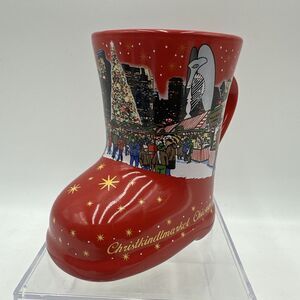 Christkindlmarket 2010 Chicago 15 Anniversary‎ Red Boot Mug Gluhwein Christkindl